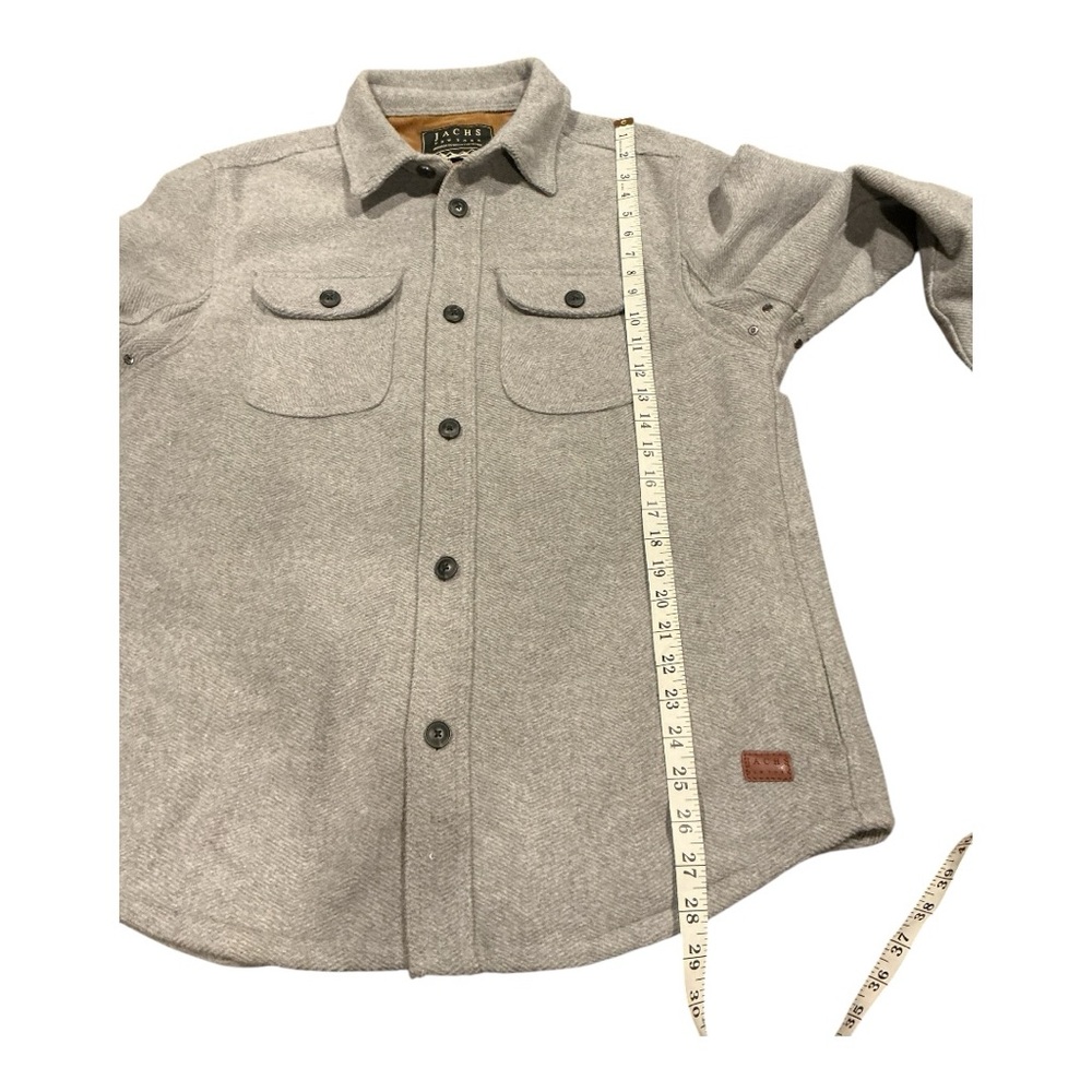 JACHS New York Men’s Wool Blend Shirt Jacket Shacket Gray Button Front Size M - Picture 3 of 9